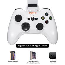 Load image into Gallery viewer, Mfi Game Controller for iPhone PXN Speedy(6603) iOS Gaming Controllers for Call of Duty Gamepad with Phone Clip for Apple TV, Ipad, iPhone (White)