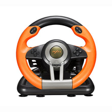 Load image into Gallery viewer, PC Racing Wheel, PXN V3II 180 Degree Universal Usb Car Sim Race Steering Wheel with Pedals for PS3, PS4, Xbox One,Nintendo Switch (Orange)