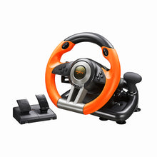 Load image into Gallery viewer, PC Racing Wheel, PXN V3II 180 Degree Universal Usb Car Sim Race Steering Wheel with Pedals for PS3, PS4, Xbox One,Nintendo Switch (Orange)