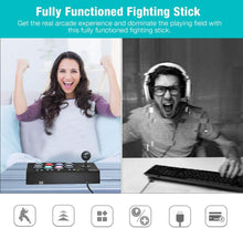 Load image into Gallery viewer, PXN 0082 USB Arcade Fight Stick, PC Street Fighter Arcade Game Fighting Joystick Controller for PS3, PS4, Xbox One, Switch, Window PC