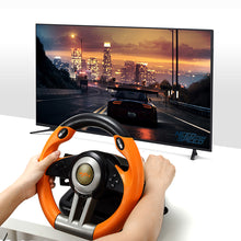 Load image into Gallery viewer, PC Racing Wheel, PXN V3II 180 Degree Universal Usb Car Sim Race Steering Wheel with Pedals for PS3, PS4, Xbox One,Nintendo Switch (Orange)