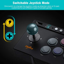 Load image into Gallery viewer, PXN 0082 USB Arcade Fight Stick, PC Street Fighter Arcade Game Fighting Joystick Controller for PS3, PS4, Xbox One, Switch, Window PC