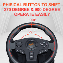 Load image into Gallery viewer, PXN V900 PC Racing Wheel, Universal Usb Car Sim 270/900 degree Race Steering Wheel with Pedals for PS3, PS4, Xbox, One, Nintendo Switch