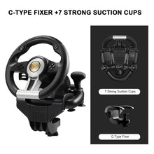 Load image into Gallery viewer, PXN V3II PC Racing Wheel, 180 Degree Universal Usb Car Racing Game Steering Wheel with Pedal for Windows PC, PS3, PS4, Xbox One, Nintendo Switch(Black)
