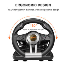 Load image into Gallery viewer, PXN V3II PC Racing Wheel, 180 Degree Universal Usb Car Racing Game Steering Wheel with Pedal for Windows PC, PS3, PS4, Xbox One, Nintendo Switch(Black)
