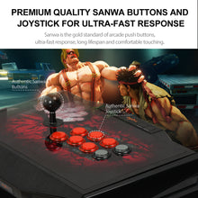 Load image into Gallery viewer, Vewlix Arcade Stick, PXN-X9 USB Arcade Joystick with Sanwa Buttons for PS4, PS3, PC, Xbox one, Nintendo Switch
