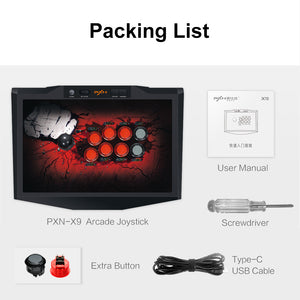 Vewlix Arcade Stick, PXN-X9 USB Arcade Joystick with Sanwa Buttons for PS4, PS3, PC, Xbox one, Nintendo Switch