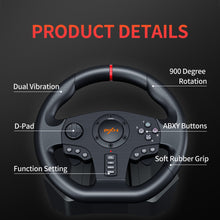 Load image into Gallery viewer, PXN V900 PC Racing Wheel, Universal Usb Car Sim 270/900 degree Race Steering Wheel with Pedals for PS3, PS4, Xbox, One, Nintendo Switch
